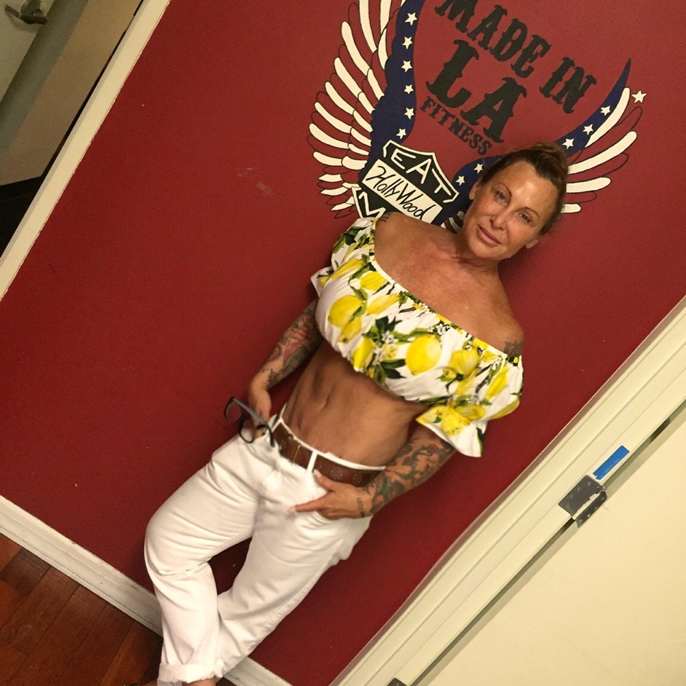 Dolce Gabbana crop lemon top. Will sell separately or with skirt